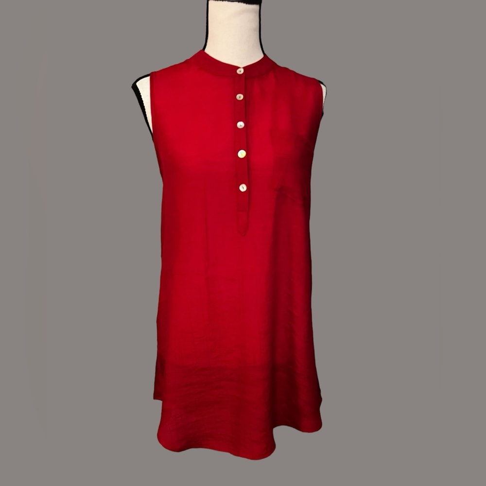 about a girl, sleeveless long tunic top, women’s Size XS, Berry color